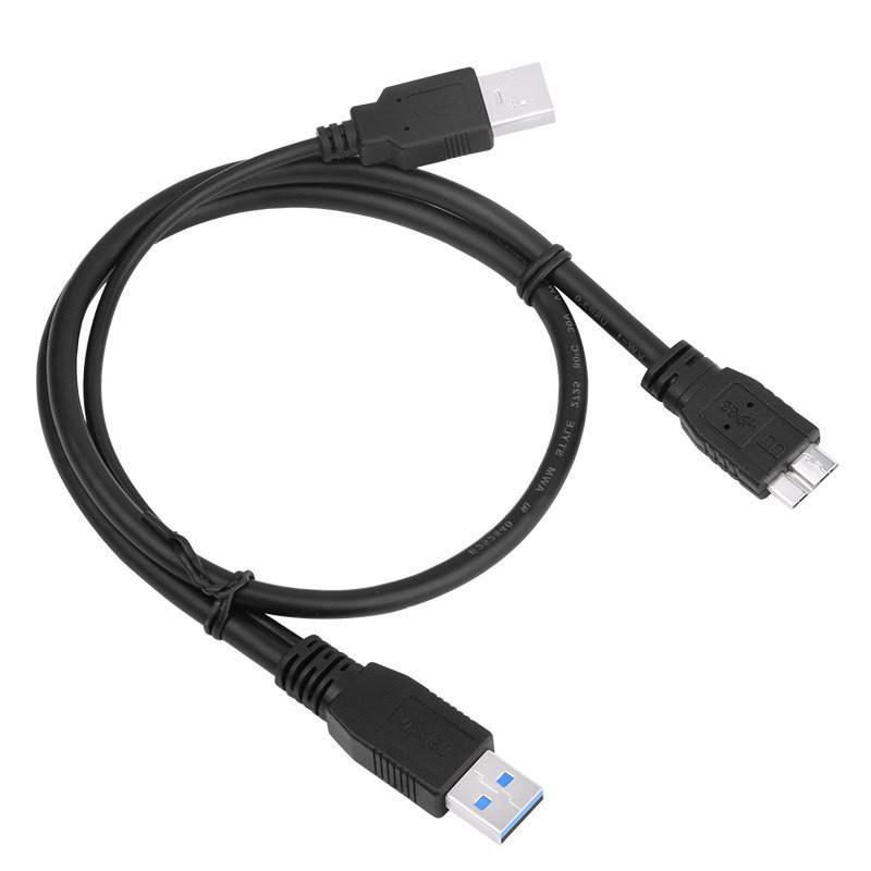 

0.5m USB 3.0 Dual USB-A Male to Micro-B Y Cable Power Supply Cord for External Hard Drive As Shown A