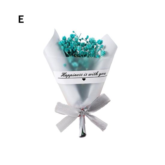 Mini Künstlicher Schleierkrautstrauß mit Geschenkpapier Schleife Ewig haltbare Dekoration