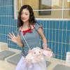 Cute Rabbit Hairy Handmade Lolita Backpack New Girly Heart Sweet Shoulder Backpack Gift