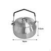 1.1L Camping Kettle Stainless Steel Portable Tea Compact Outdoor Hiking Picnic