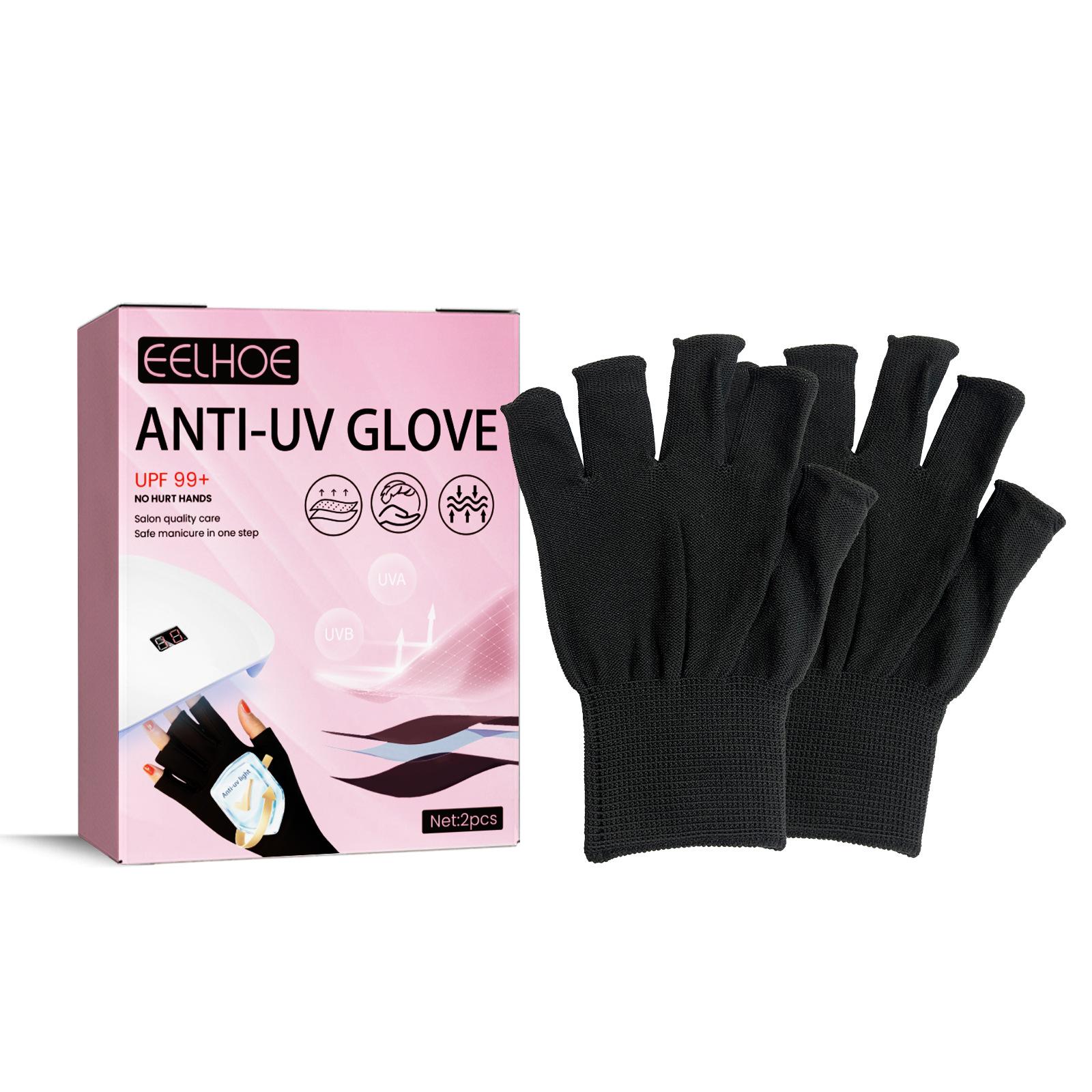 EELHOE Uv Nail Protection Glove Manicure Uv Rays Nails LED Lamp Anti-Radiation Gloves Nail Art Tools Guard Nail Beauty Tools
