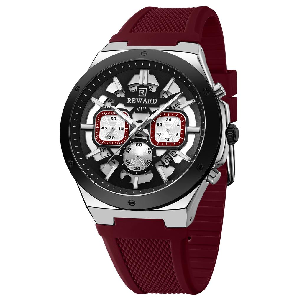 Men Watch Sport Chronograph Quartz Mens Watches Rubber Strap Green Blue Waterproof Wristwatch Relogio Masculino