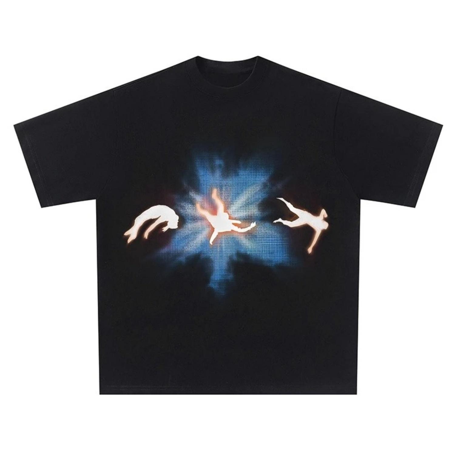 

2025 Winter Autumn Hot Sale Loose Short-sleeved T-shirt Casual Luxury Brand Skade Trend T-shirt for and Graphic Tops(2) S чёрный