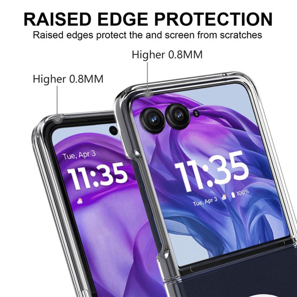 For Motorola Razr Ultra 2025 5G/Razr 60 Ultra 5G Clear Phone Case Compatible with MagSafe TPU+Acrylic Back Cover