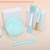 DIY Facemask Mixing Tool Kit with Soft Bowl Stick Spatula for Facial Mask Application 4PCS Silicone Face Mask Mixing Bowl Set