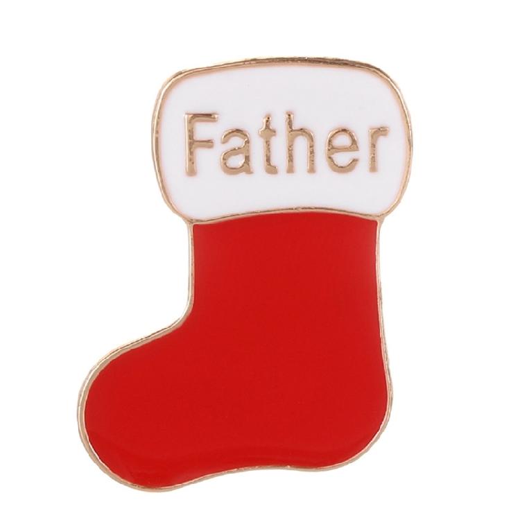 Family Brooch Lapel Pin Christmas Sock New Year for Parties and Weddings