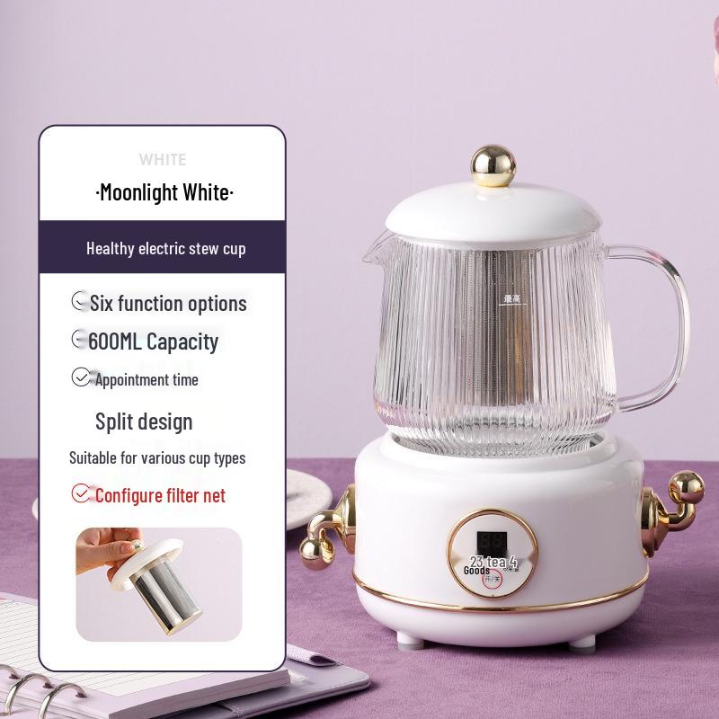 Electric Multifunctional Stew Cup & Kettle: Portable Boiling & Heating for Tea, Bird's Nest, and Health Drinks