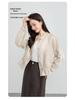 Xin Ge 2026 Summer Women's Linen Shirt: Loose Fit, Ruffled, Stand-Up Collar, Gentle Style.