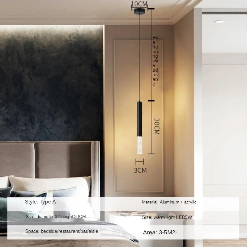 Bedroom Chandelier Nordic Style Simple Bedside Lamp New Net Red Living Room Dining Room Entrance Bar Personality Creative Lamps