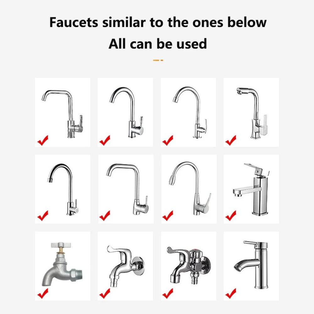360° Rotating Kitchen Faucet Pressurized Anti-Splash Extended Filter Foam Universal Faucet Head Sprayer for Kitchen