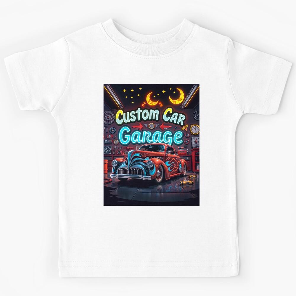 Cool Custom Car Garage Kids T-Shirt 100