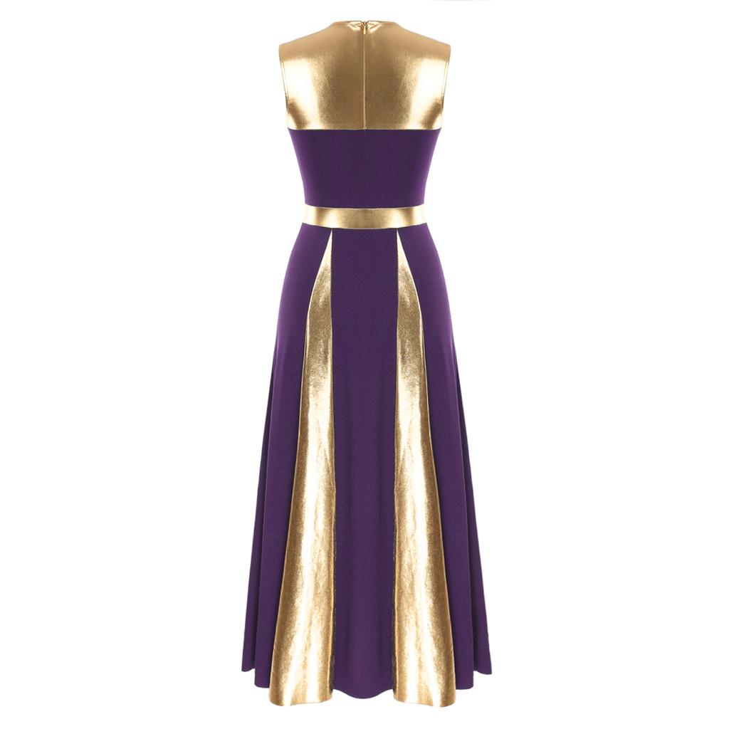 purple and gold church dress Tally Taylor Church Robe 4851C-Purple/Gold  Church suits for less
