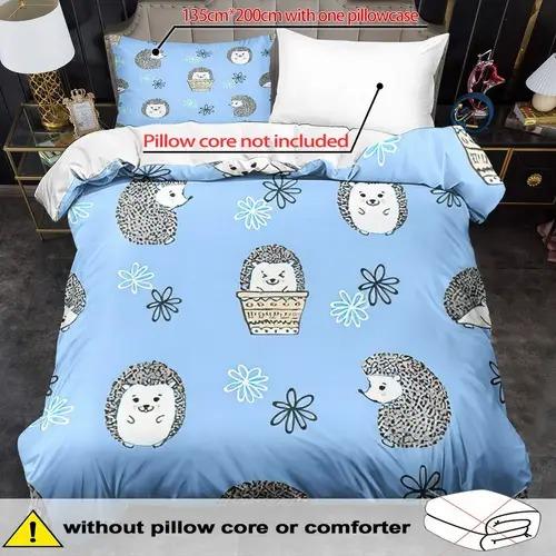 Comforter Hedgehog With Hedgehog Pattern Suitable For Children Boys Girls And Adults Warm Soft And Breathable