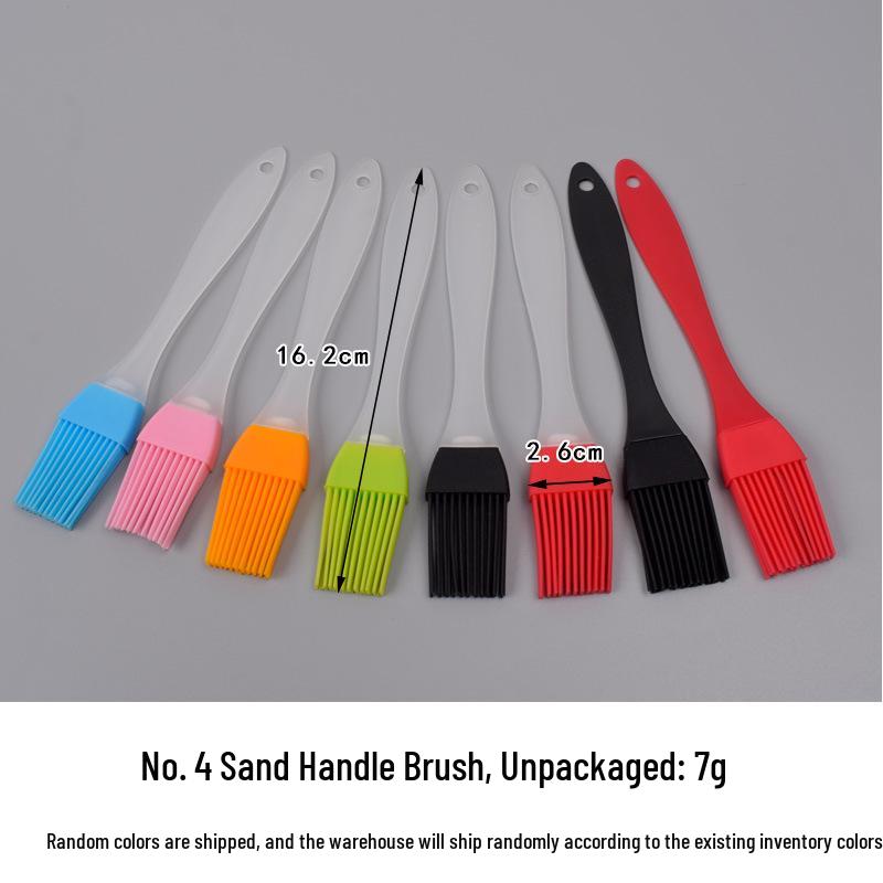 Silicone Bristle Oil Brush for Baking and BBQ Red