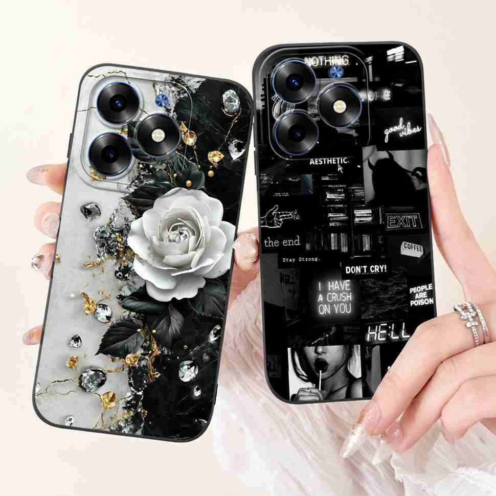 Pink Cat For Tecno Spark Go 2024 Cases BG6 Soft Silicone Cover For Tecno Spark 20 Spark20 SparkGo 2024 Casing Phone Case