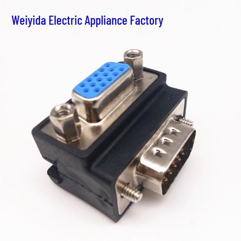 Right Angle 90° VGA Adapter (Female to Male, Male to Female) 15 Pin Converter