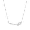 Full Diamond Silver Planet Pendant Necklace Women's Light Luxury Temperament Clavicle Chain Personalized Accessories