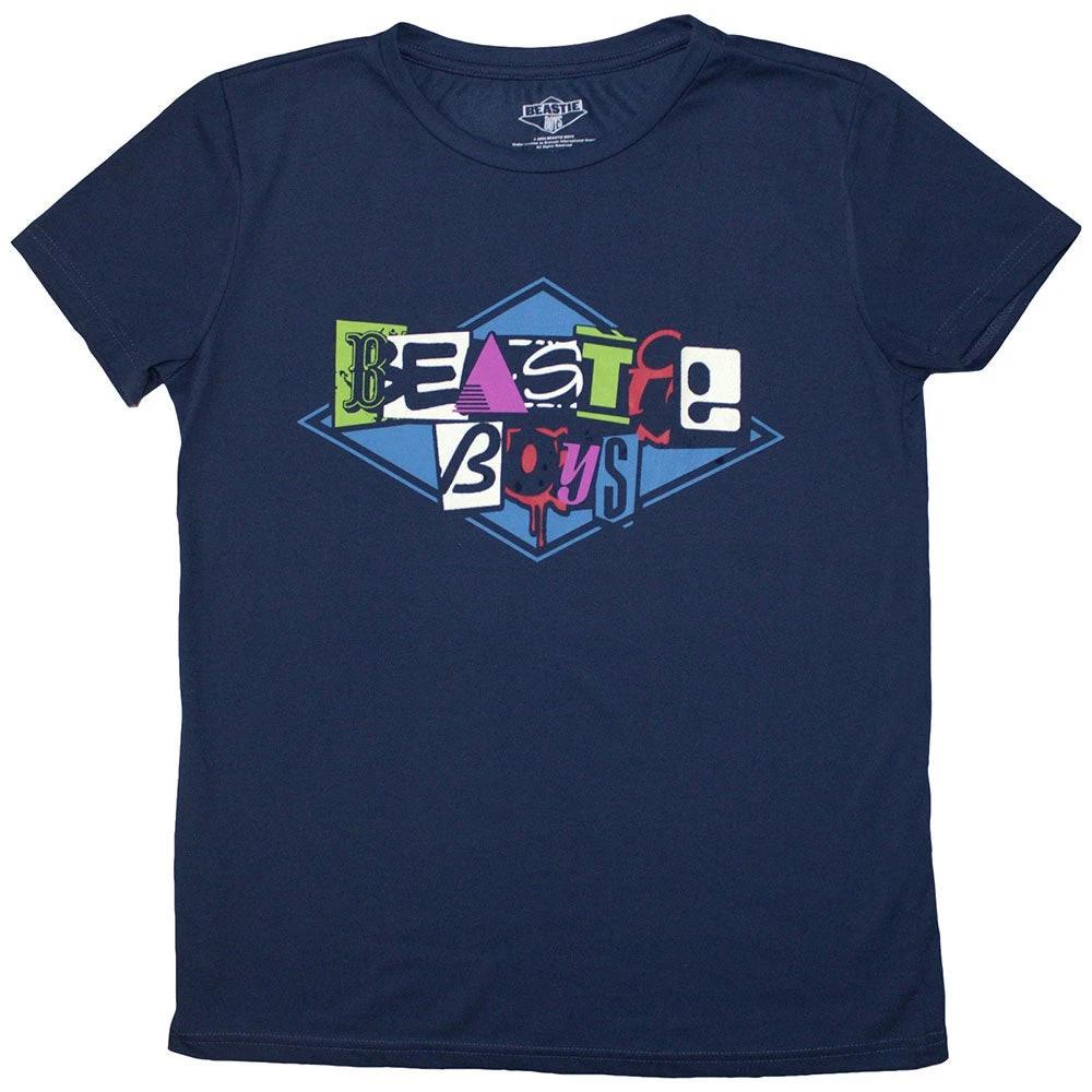 

The Beastie Boys Ladies Slim Fit T-Shirt: Multicolour Logo OFFICIAL NEW S