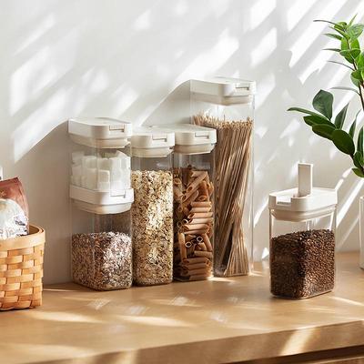 Japanese-Style Moisture-Proof Transparent Storage Jar for Kitchen and Grains