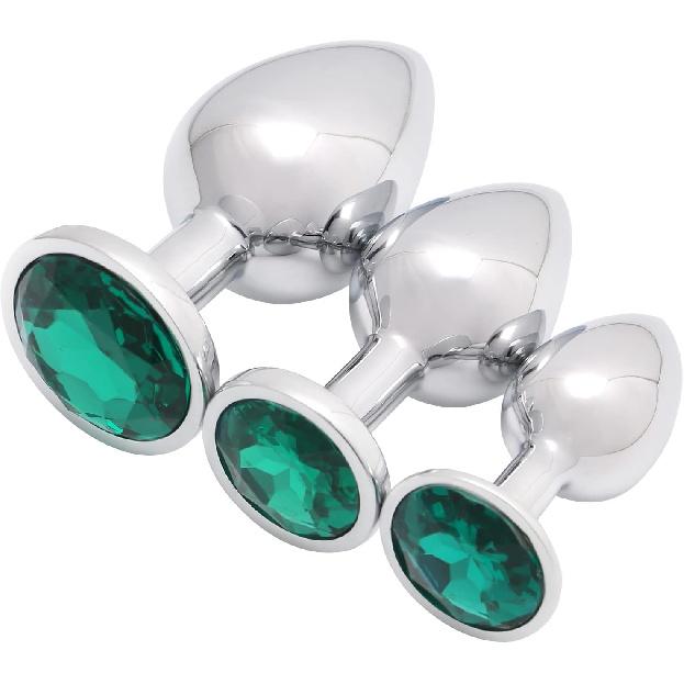 Akstore 3 Luxury jewelry design fetish butt plug(Pink)