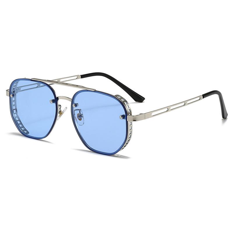 Hollow steam punk new metal sunglasses men's high sense retro sunscreen European and American fashion sunglasses