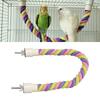 Bird Rope Perch Fun Colorful Swing Climbing Cotton Rope Bird Toys for Parakeets Cockatiels  Lets Lovebirds Budgies
