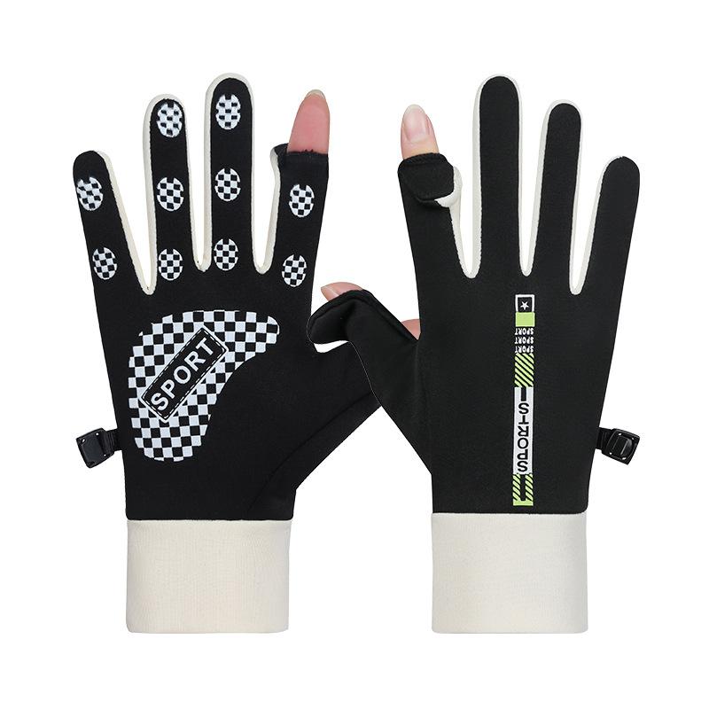 Winter Warm Gloves Couples with Velvet Thickened Cold Windproof and Waterproof with Flip Cover Ski Outdoor Cycling Gloves