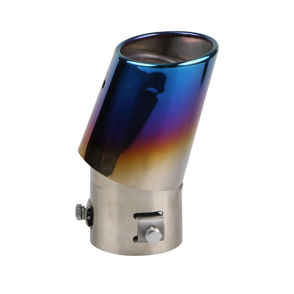Beiwoer Universal Muffler Cutter, Titanium Grilled Style, Round Type, Downward, Exhaust Pipe, Mini Car,