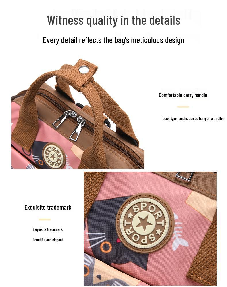 Compact Graffiti Mom & Baby Bag - Crossbody, Shoulder & Stroller Backpack with Insulation