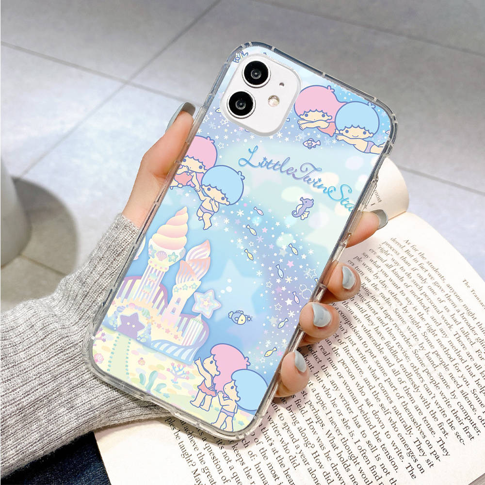 Case for Samsung A04 A14 A23 A34 A54 M23 M33 M52 M53 Realme 10 9 C30S C35 C55 VIVO Y02S Y21 Y51 X80 Pro Transparent Cover LI16 Little Twin Stars