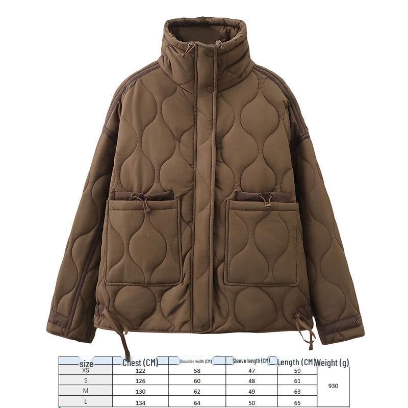 Giacca Trapuntata in Cotone da Donna Inverno 2024 - Moda Street Style, Cappotto a Maniche Lunghe