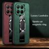 Para Xiaomi 17T/17T Pro Capa Magnética de Luxo com Anel Capa de Couro PU Fosca Amiga da Pele Para Mi 17T Ultrafina à Prova de Choque Capa