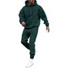 Men's Solid Color Flag Print Hooded Universal Versatile Hooded Sweatshirt Sweatpants Casual Sports Suit