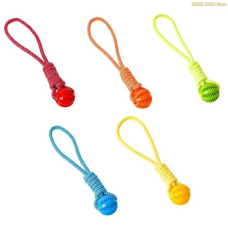 K1AE Pet Teething Toy Teething Ball Molar Pet Chew Dental Cleaning Toy Interactive Reward Molar Toy for Puppies