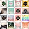 Geometric Sofa Pillow Cover Peach Skin Creative Home Office Cushion Cover Car Cushion