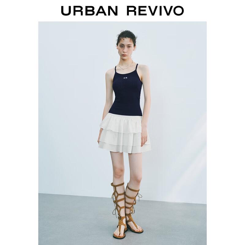 UR2026 Women s Fashion Layered Ruffle Skirt L