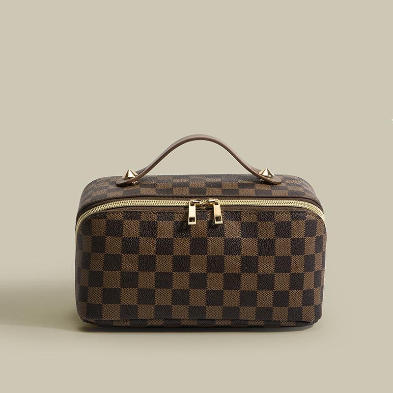 2024 Wodoodporna Wielofunkcyjna Kosmetyczka PU w Kratę