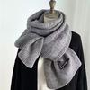 Autumn and winter Korean version of couple's warm plaid double-sided imitation cashmere scarf super long knitted thickened student scarf women