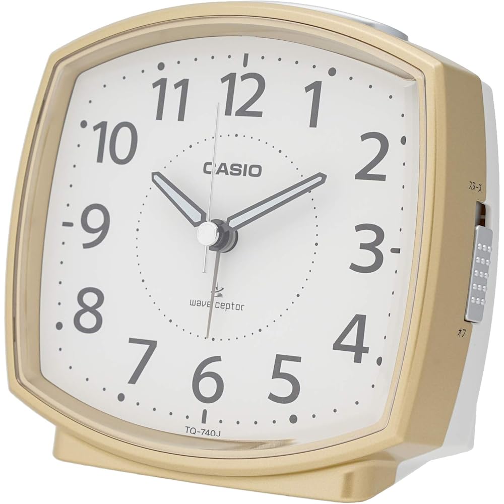 CASIO (Casio) Alarm Clock Radio Controlled Clock Table Clock Gold Analog Light Champagne Gold TQ-...