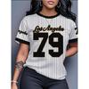 New Women's Los Angeles 79 Graphic Tee Korean Popular Clothes Casual Short Sleeve Top with Durable Print Summer Woman Clothing
