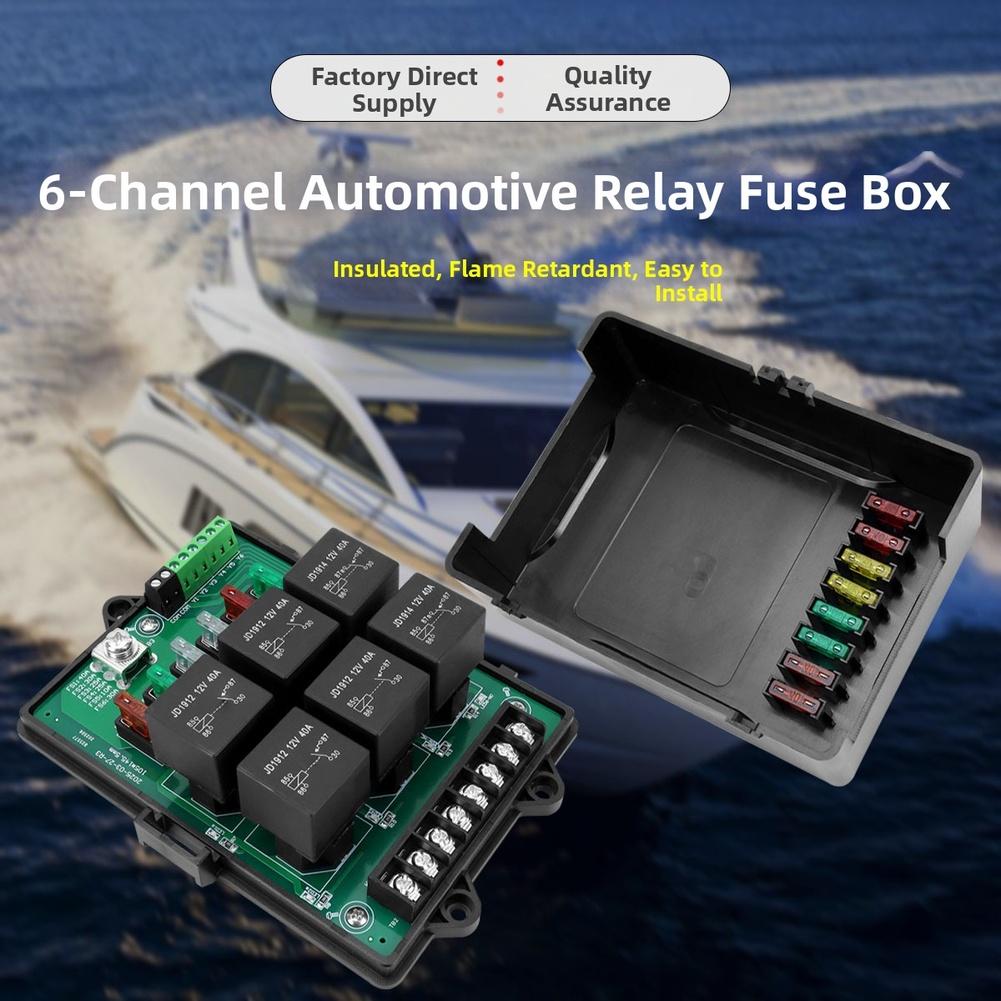 For Car For Boat Car Power Panel 12V Fuse Relay Box Vehicle Wiring Upgrade Efficient Power Distribution System