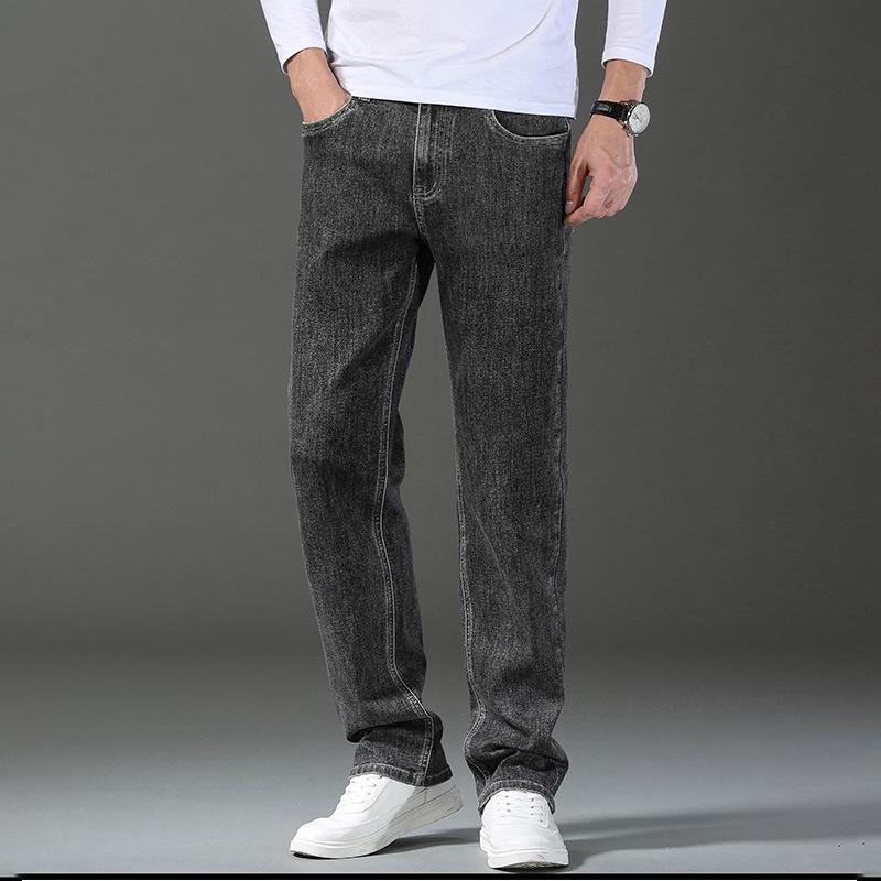 2023 Men's Slim Fit Straight Jeans: Printed, Dyed, Embroidered, and Comfortable Casual Pants
