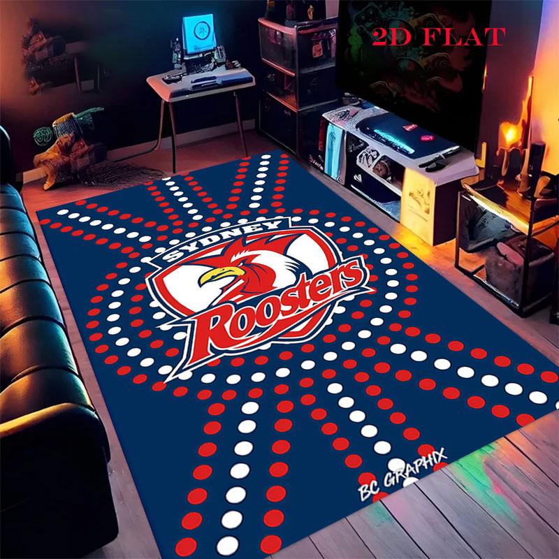 Sydney Roosters Glory Carpet Rug for Living Room Bedroom Home Sofa Decoration,Kids play Nonslip Floor Mat
