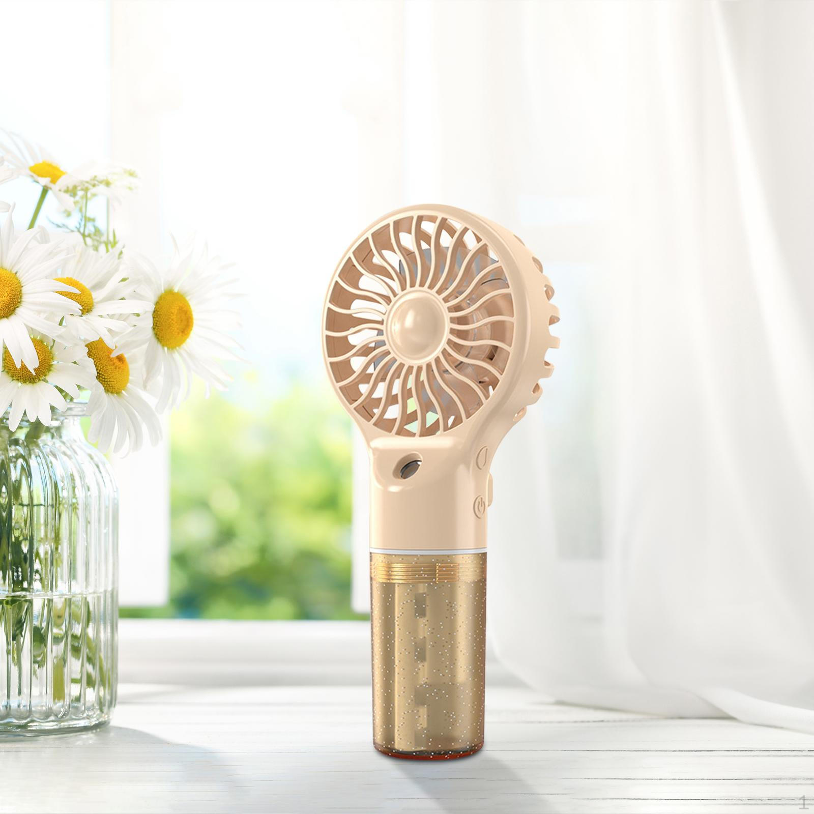 

Компактный перезаряжаемый портативный вентилятор охлаждения с регулируемыми настройками для путешествий и активного отдыха жёлтый