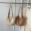 Lazy Wind Cotton Thread Woven Bag Women's Summer New Seaside Vacation Beach Bag Large Capacity Shoulder Tote Bag