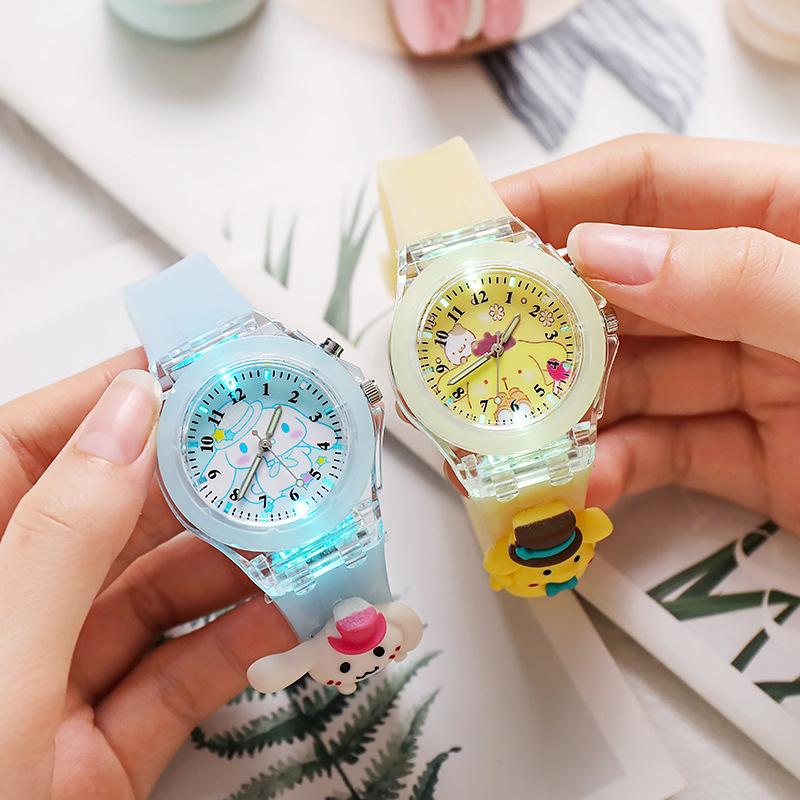 Cartoon Primary School Children'S Watch, Luminous Silicone Electronic Watch Doll Watch