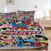 3pcs bedding set Powerpuff Girls Includes 1 Comforter + 2 Pillowcases, Without Pillow Inserts, Soft Comfortable, Lightweight Breathable, Pri