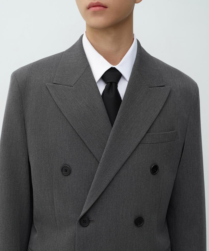 Musinsa Standard Oversized Double-Breasted Blazer [Medium Grey]