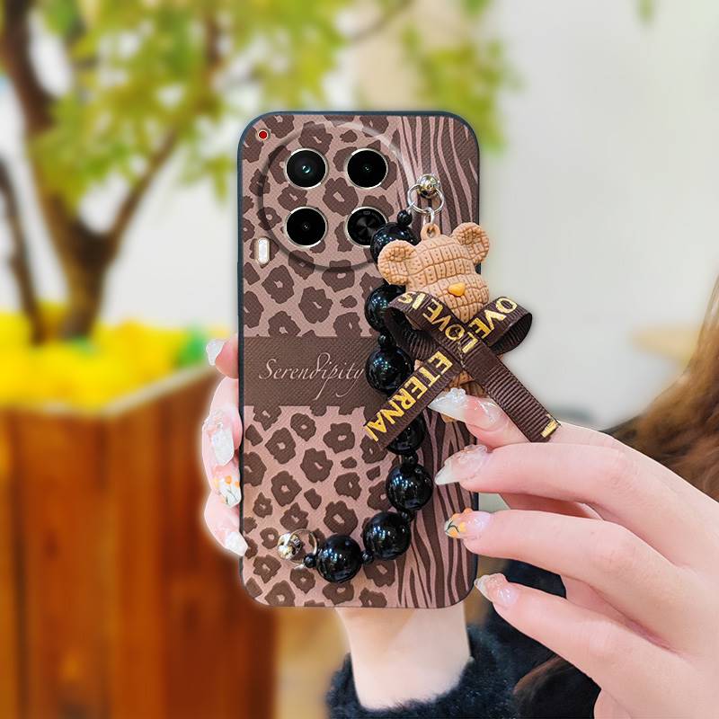 Soft Case Black Pearl Pendant Phone Case For Tecno Camon30/4G/5G/CL6/CL7 Silicone Dirt-resistant Protective Case Cartoon