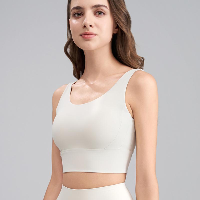 

Женский спортивный бюстгальтер с U-образной спинкой: Бесшовный, Высокоэластичный Топ для Йоги с Фиксированной Чашкой для Лета S